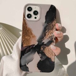 Çoklu Renk Geçişli Mermer Baskılı Silikon Telefon Kılıfı
