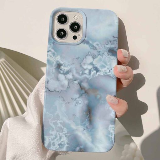 Gri Renk Yaldızlı Mermer Baskılı Silikon Telefon Kılıfı