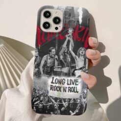 Long Lıve Rock N Roll Baskılı  Silikon Telefon Kılıfı