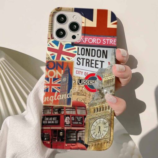 London Street Baskılı  Silikon Telefon Kılıfı