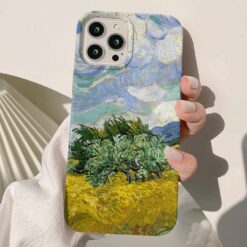 Sarı Alt Tabanlı Yeşil Çimler Mavi Gökyüzü Baskılı Renkli Silikon Telefon Kılıfı