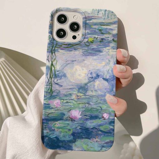 Pembe Kelebekli Yosun Ve Deniz Baskılı Renkli Silikon Telefon Kılıfı