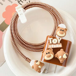 Kahverengi Toy Story Teddy Şarj&Kablo Koruyucu 5'li Set
