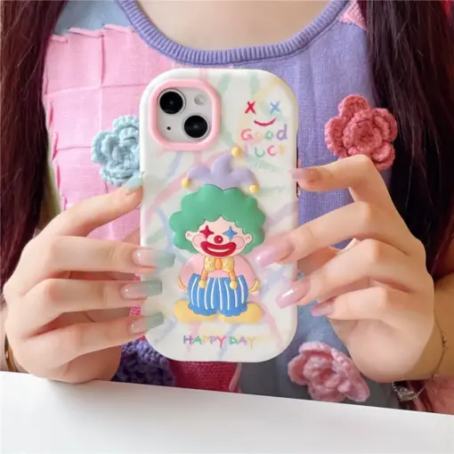Good Luck Palyaço Kabartma Silikon Telefon Kılıfı
