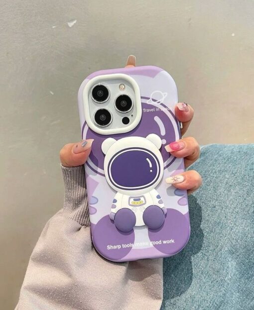Astronot Kabartma Silikon Telefon Kılıfı