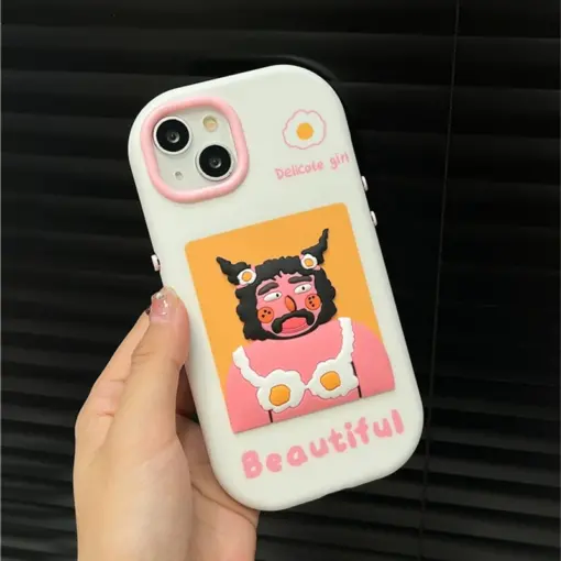 Beautiful Şeytan Kabartma Silikon Telefon Kılıfı