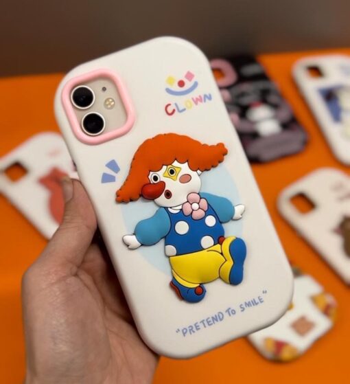 Clown Palyaço Kabartma Silikon Telefon Kılıfı