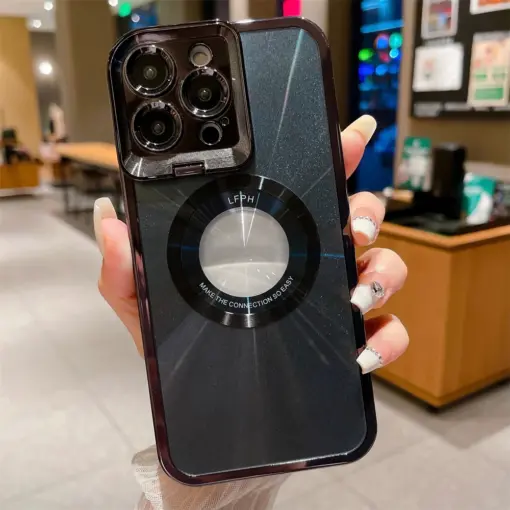 Disc Magesafe Lens Standlı Silikon Telefon Kılıfı - Görsel 5