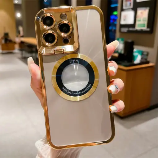 Disc Magesafe Lens Standlı Silikon Telefon Kılıfı - Görsel 2