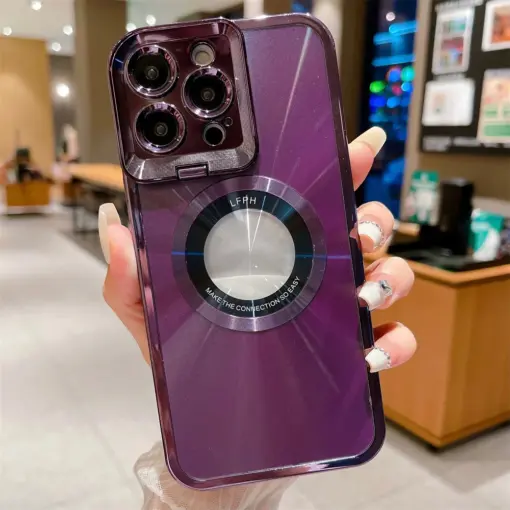 Disc Magesafe Lens Standlı Silikon Telefon Kılıfı - Görsel 3