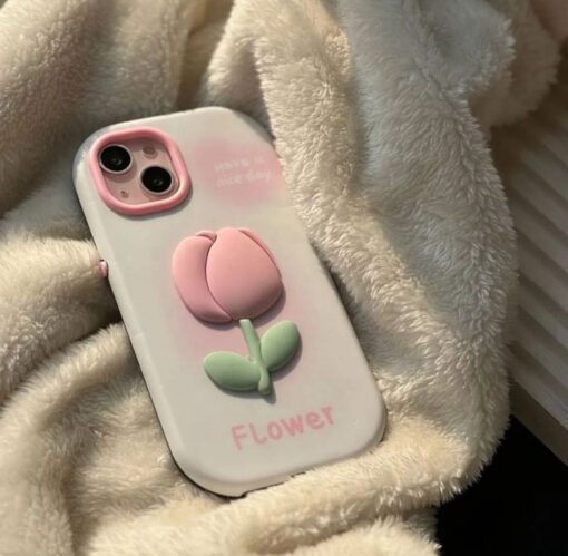 Flower Kabartma Silikon Telefon Kılıfı - Görsel 4