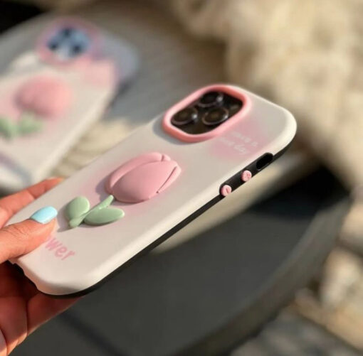 Flower Kabartma Silikon Telefon Kılıfı - Görsel 7