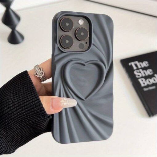 Heart Crimp Silikon Telefon Kılıfı - Görsel 10