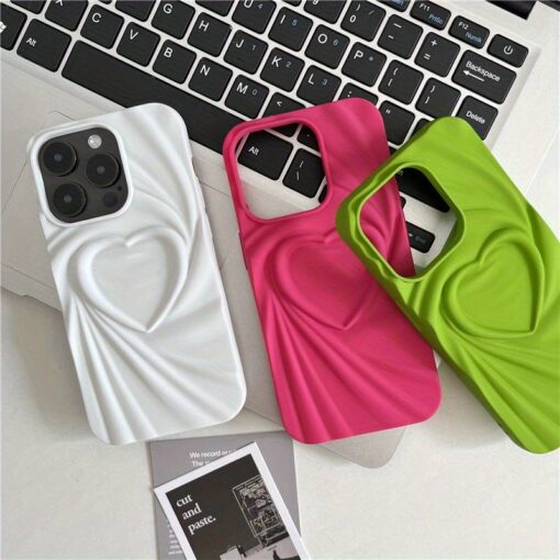 Heart Crimp Silikon Telefon Kılıfı - Görsel 2
