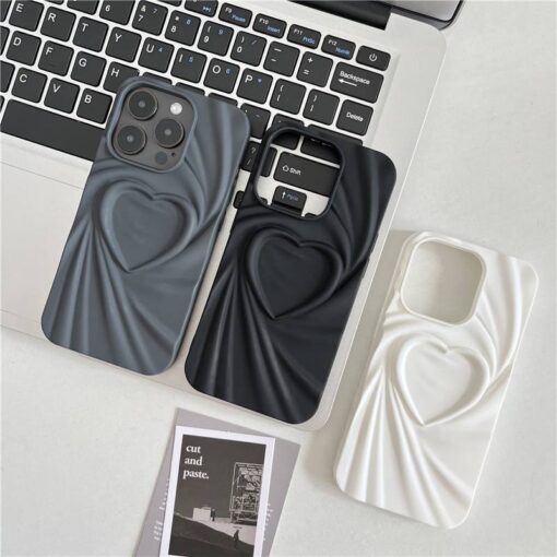 Heart Crimp Silikon Telefon Kılıfı - Görsel 3