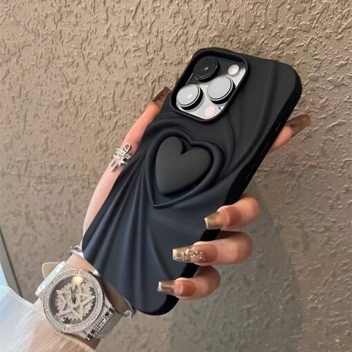 Heart Crimp Silikon Telefon Kılıfı - Görsel 8