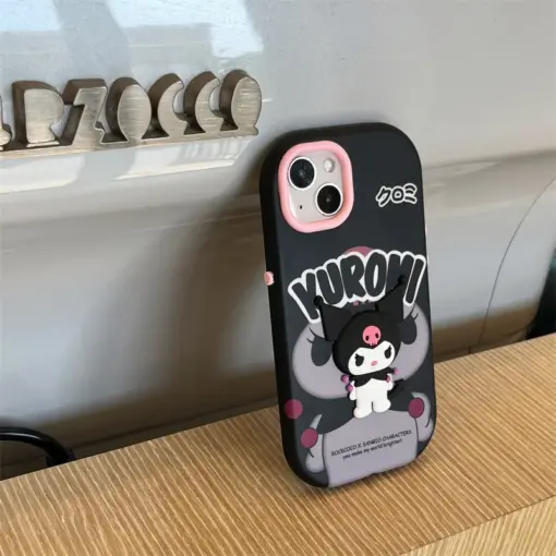 Kuromi Kabartma Silikon Telefon Kılıfı - Görsel 4