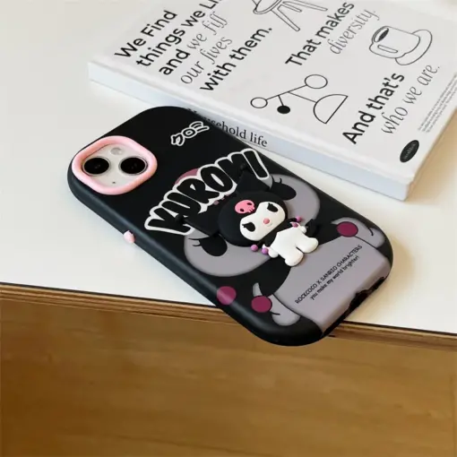 Kuromi Kabartma Silikon Telefon Kılıfı - Görsel 3