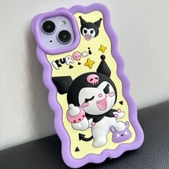 Lila Kuromi Marshmallow Silikon Telefon Kılıfı