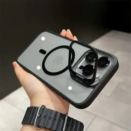Lens Standlı Grace Silikon Telefon Kılıfı - Görsel 3