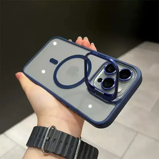 Lens Standlı Grace Silikon Telefon Kılıfı - Görsel 4