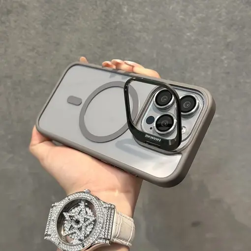 Lens Standlı Grace Silikon Telefon Kılıfı - Görsel 6