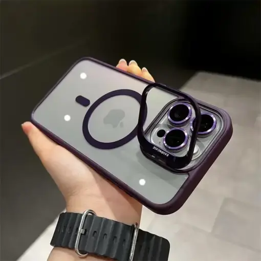 Lens Standlı Grace Silikon Telefon Kılıfı - Görsel 2