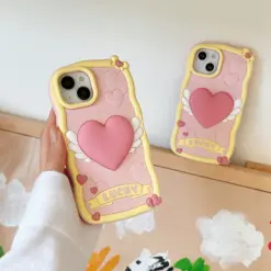 Kalp Kabartmalı Lucky Silikon Telefon Kılıfı