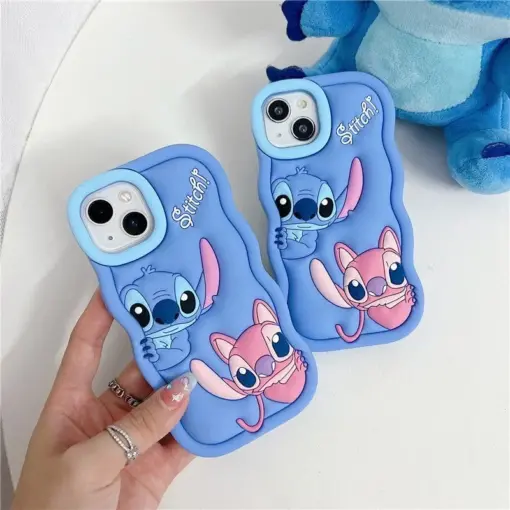 Stitch Kabartma Silikon Telefon Kılıfı