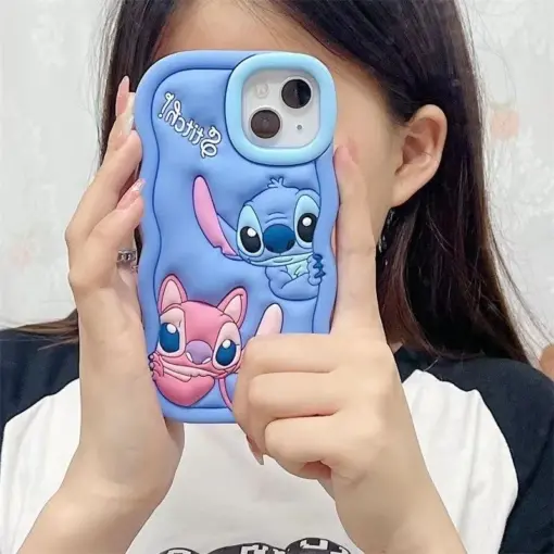 Stitch Kabartma Silikon Telefon Kılıfı - Görsel 3