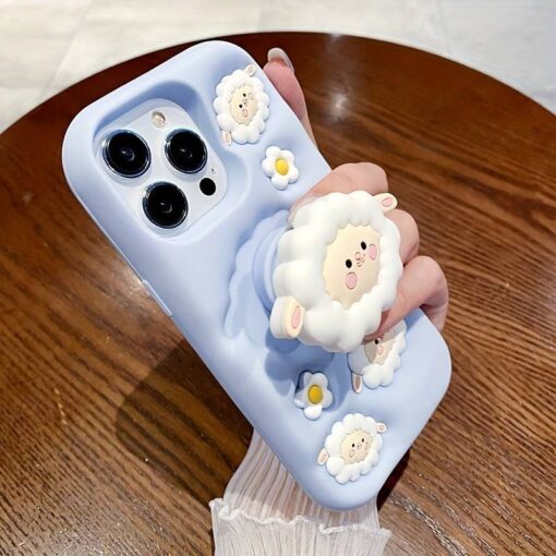 Tatlı Kuzu Kabartma Silikon Telefon Kılıfı - Görsel 5