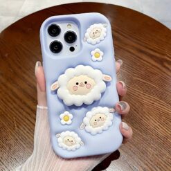 Tatlı Kuzu Kabartma Silikon Telefon Kılıfı